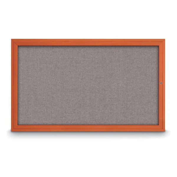 Slim Enclosed Corkboard, 24"x36", Black Alum Frame/Black